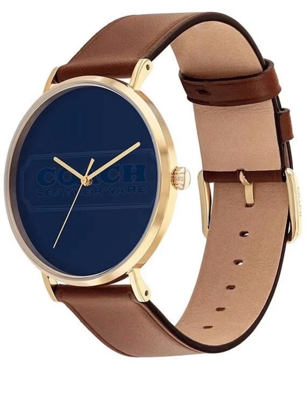 🖤🖤Coach Charles Saddle Leather Strap Watch 41mm - Picture 2 of 4